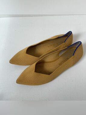 Rothy's Slip On Knit Ballet Flats 9.5 Marigold Yellow The Point Retired